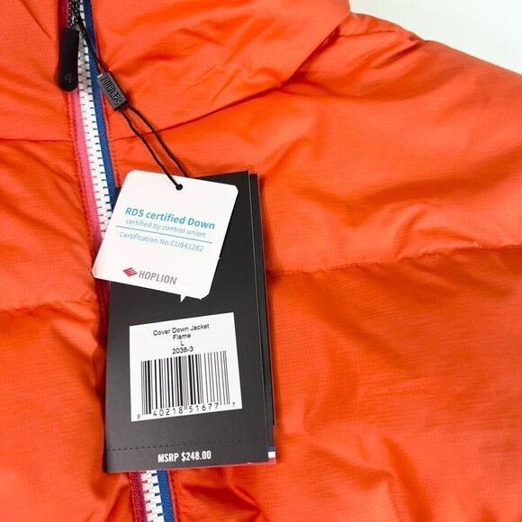 Fourlaps Coat Puffer Women Large Down Filled Water Resistant Orange Carry Straps - Picture 5 of 12